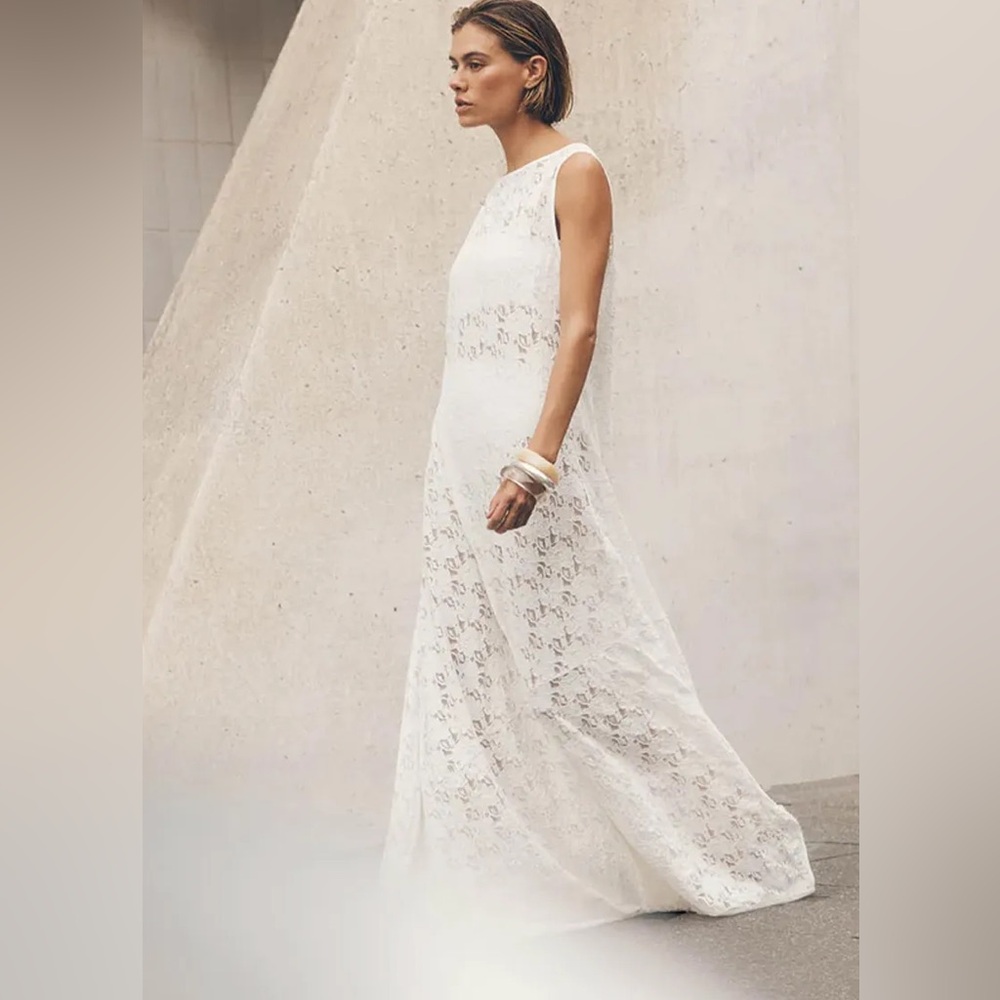 DISSH white loula lace midi dress
